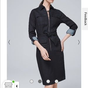 WHBM denim zip front dress. NWT